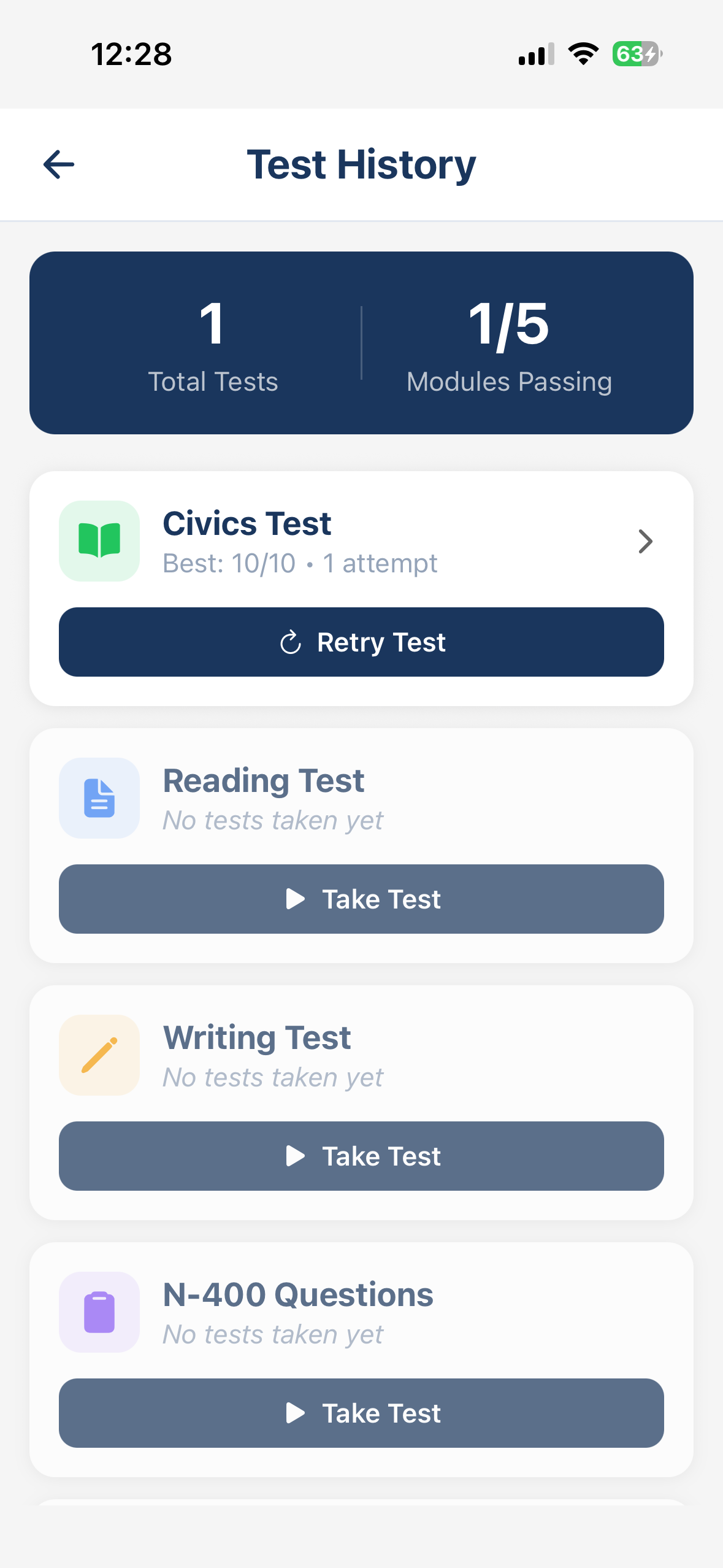 Test History